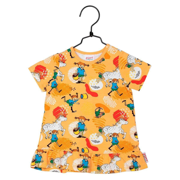 Pippi Langstrømpe Glad Kjole, Melon Orange 68