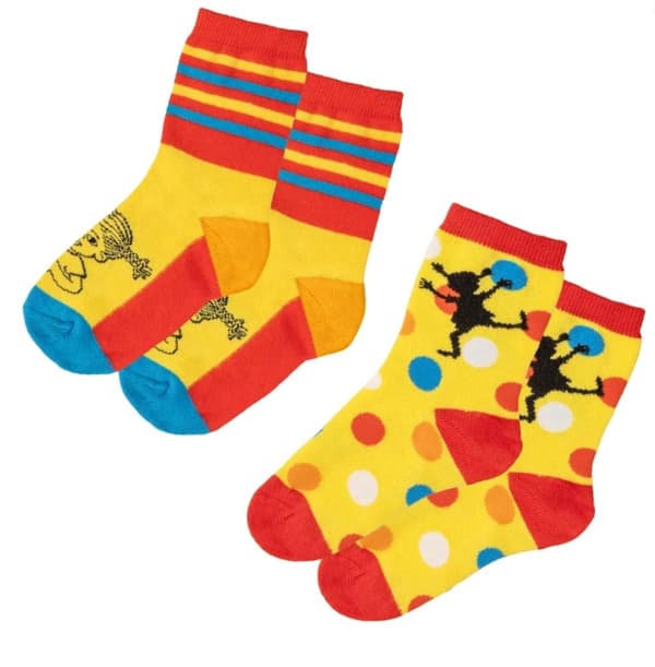 Pippi sokker 2-pak gule MultiColor 31/34
