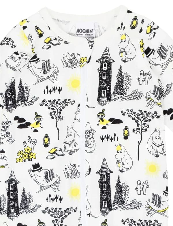 Mumi Dovendyr pyjamas sort/hvid White 86
