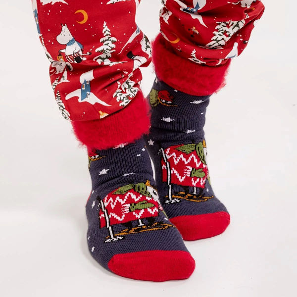 Mumin Ynk-fluffiga sockor mörkblå Blue 23/26
