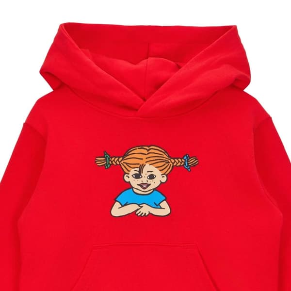 Peppi Pitkätossu -Pippi-huppari punainen Red 86