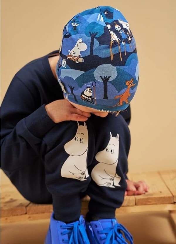 Mumin Äventyr-mössa blå DarkBlue 48/50