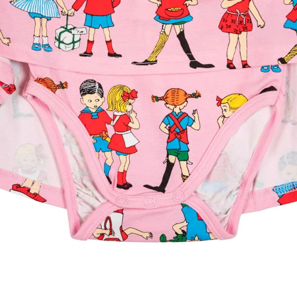 Pippi Langstrømpe - Pippi med venner - bodysuit pink Pink 86