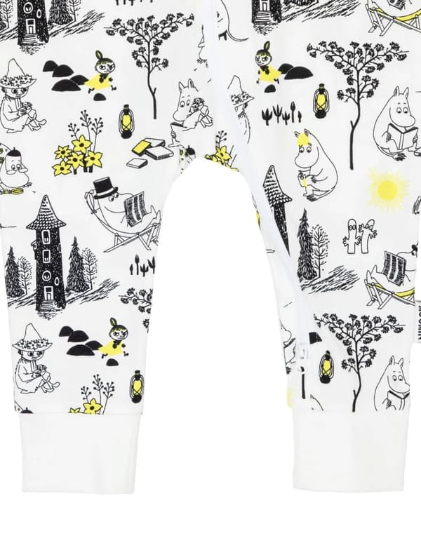 Mumi Dovendyr pyjamas sort/hvid White 92