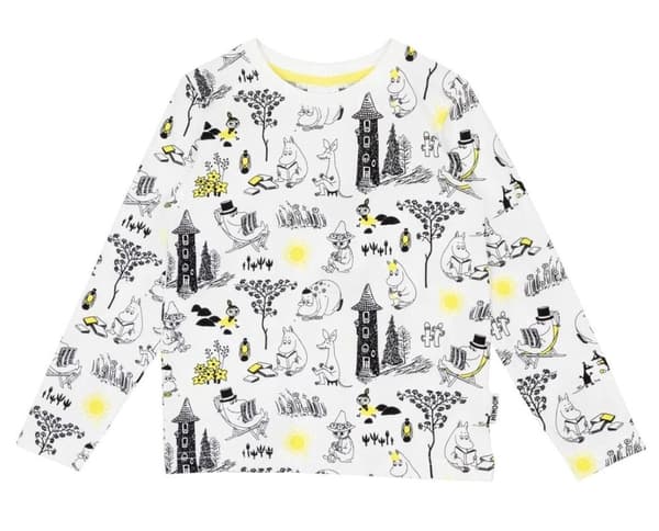 Mumi-sweater sort/hvid White 98
