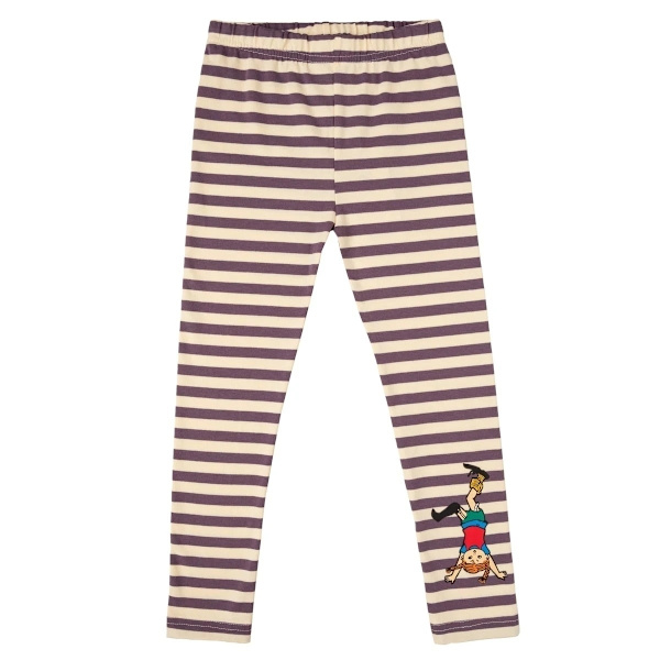 Pippi Långstrump - raidalliset legginsit, violetti Purple 116