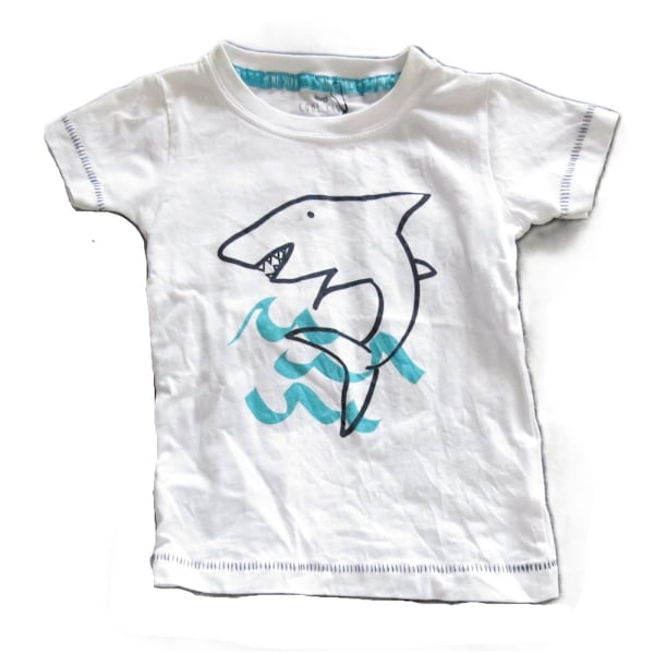 Vauvan T-paita Shark White 74 cl White
