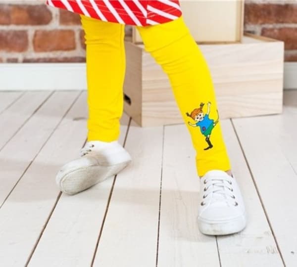 Pippi Långstrump Leggings Gul Yellow 86