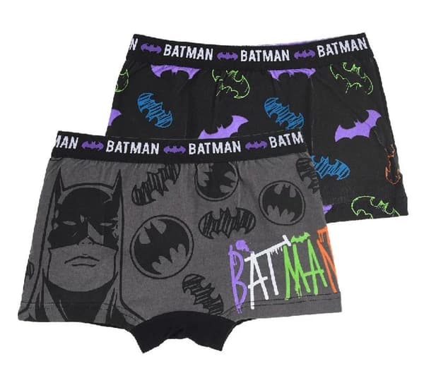 2 pakkauksen bokserit Batman musta/harmaa 4/5 vuotta Black