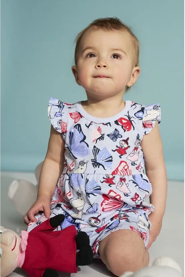 Mumin Fjärilspark-playsuit ljusblå LightBlue 68
