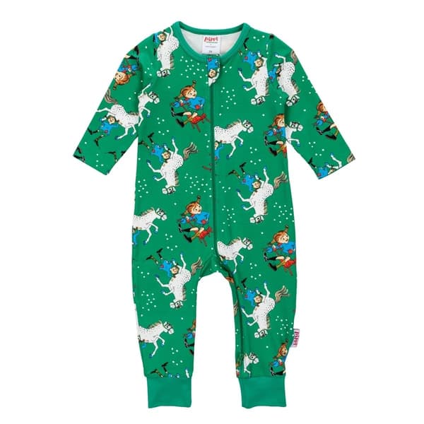 Peppi Pitkätossu - Itsevarma vihreä pyjama Green 68