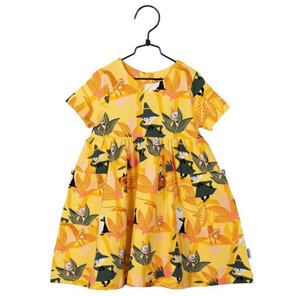 Mumin Klänning Trädkrona - med fickor - Gul Yellow 128