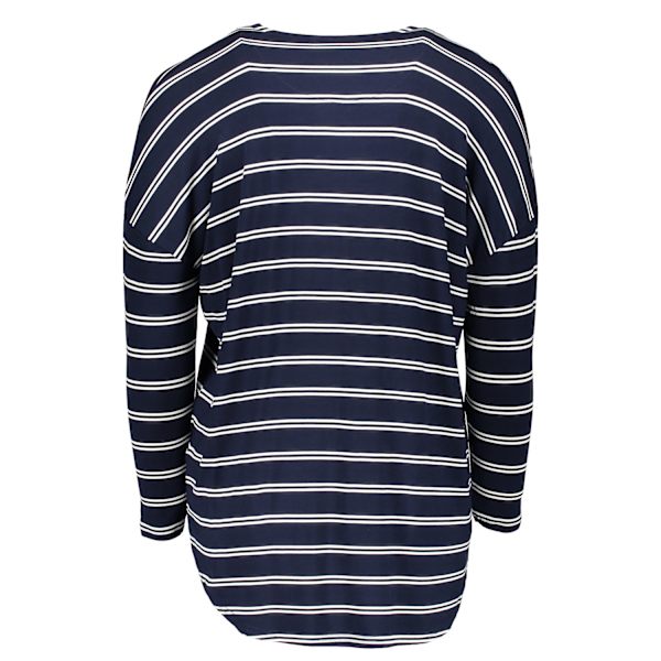 Langærmet bambustop Blue S