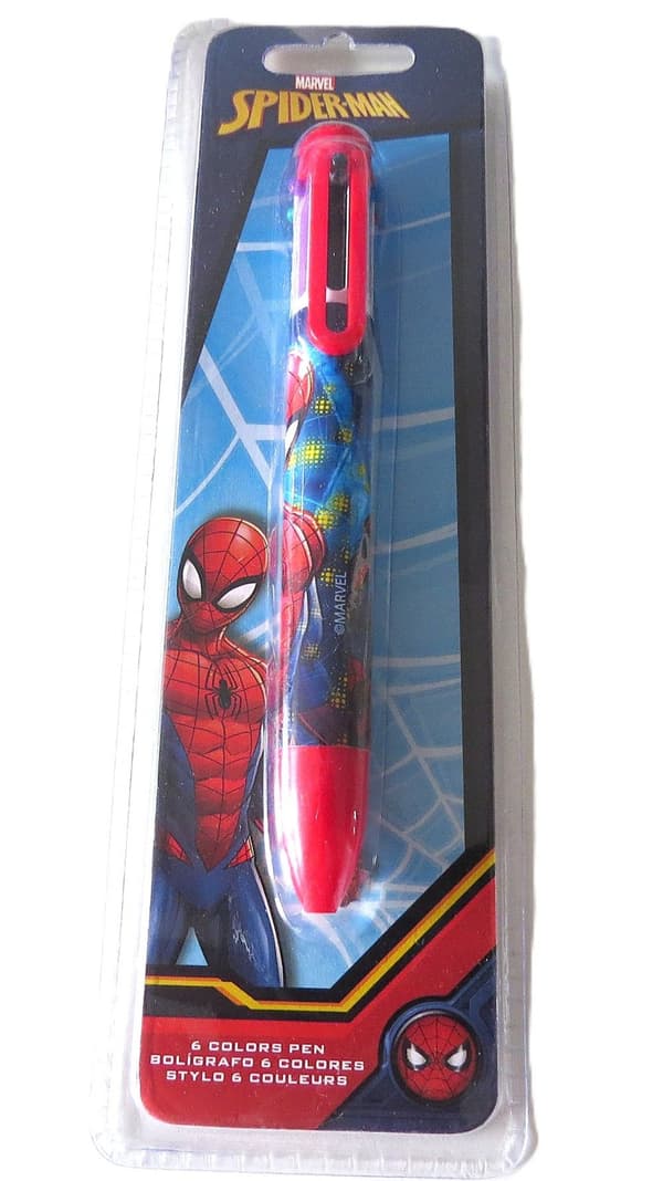 Spider-Man Multifärg-penna 6 färger Röd