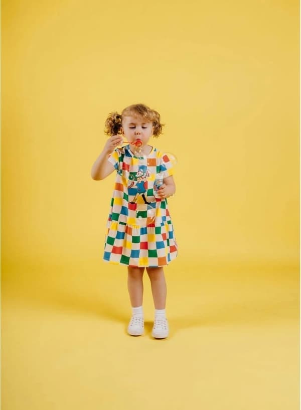 Peppi Pitkätossu - Peppi-ruudullinen mekkosarja MultiColor 122
