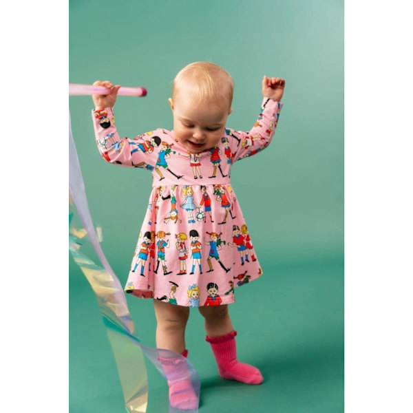 Pippi Langstrømpe - Pippi med venner - bodysuit pink Pink 62