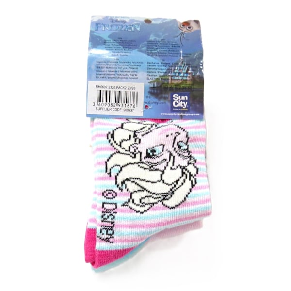 3 kpl Disney Frozen Socks -sukat 23.26 Multicolor