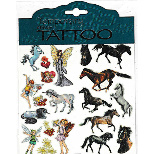 Glitter Tatuoinnit Hevoset Flerfärgad
