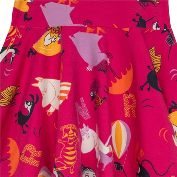 Mumin Fjäril Klänning 98 cl Cerise