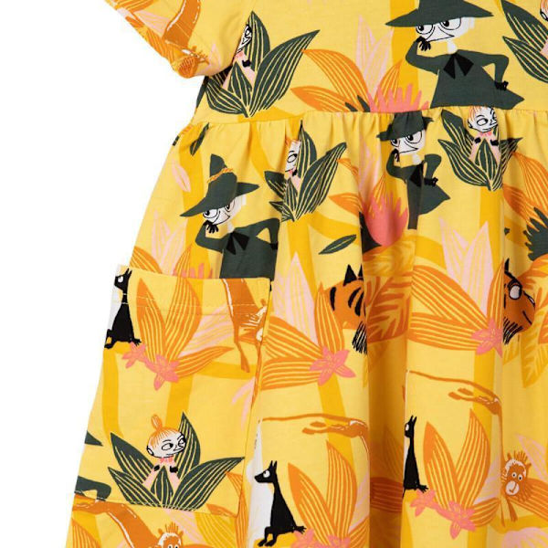 Mumin Klänning Trädkrona - med fickor - Gul Yellow 128
