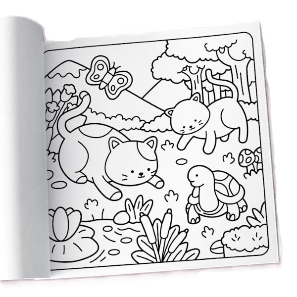 Comfy cat life coloring book Grön
