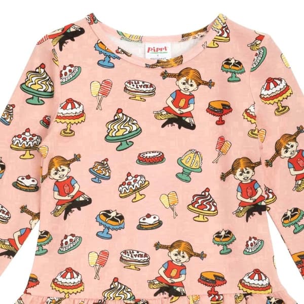 Pippi Langstrømpe Mumiekjole pink Pink 86