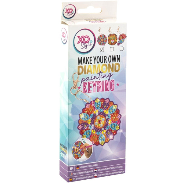 Diamant maleri nøglering Mandala Multicolor