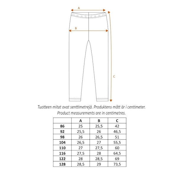 Peppi Pitkätossu - Energiset leggingsit keltaiset Yellow 128