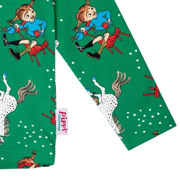 Pippi Långstrump Självsäker-tröja grön Green 122