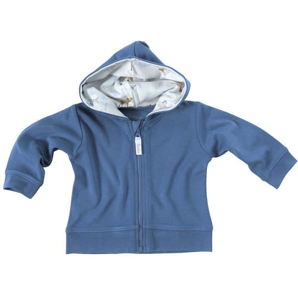 Baby Luvtröja i bambu med dragkedja Blue 68