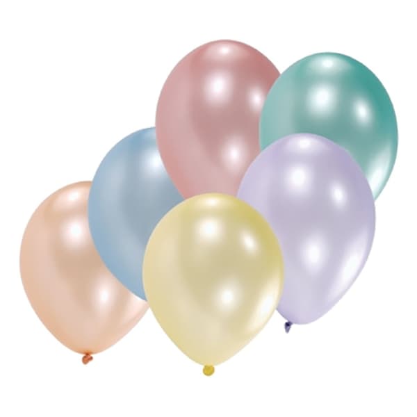 Ballonger Pärlemo 10 st multifärg