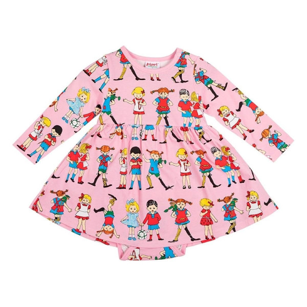 Pippi Langstrømpe - Pippi med venner - bodysuit pink Pink 68