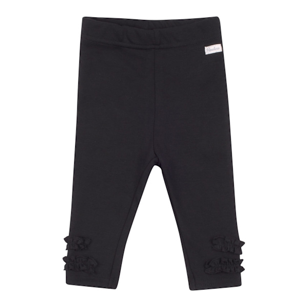 Baby Leggings i bambus med flæser 50 cl Black 50