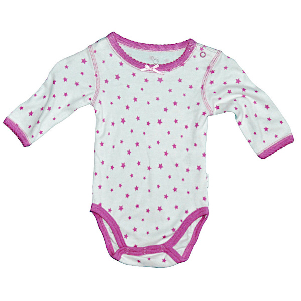 Body Newborn Bamboo tähdillä 56 cl White