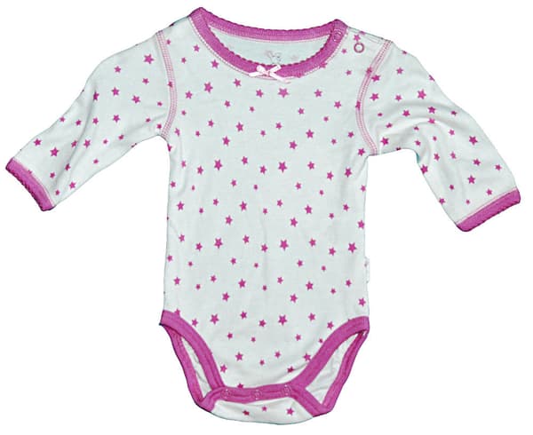 Body Newborn Bambu med stjärnor 56 cl Vit 56 cl