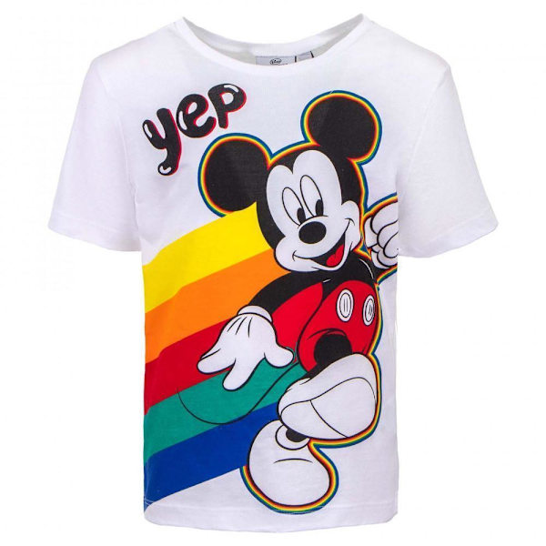 Mickey Mouse t-shirt 8 år White 8 år  (128 cm) vit