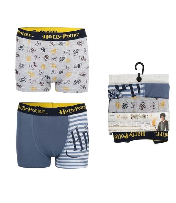 2-pack Boxerkalsonger Harry Potter 98/104 grå
