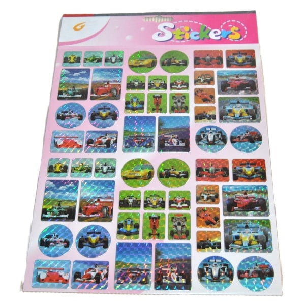 Stickers med Racerbilar multifärg