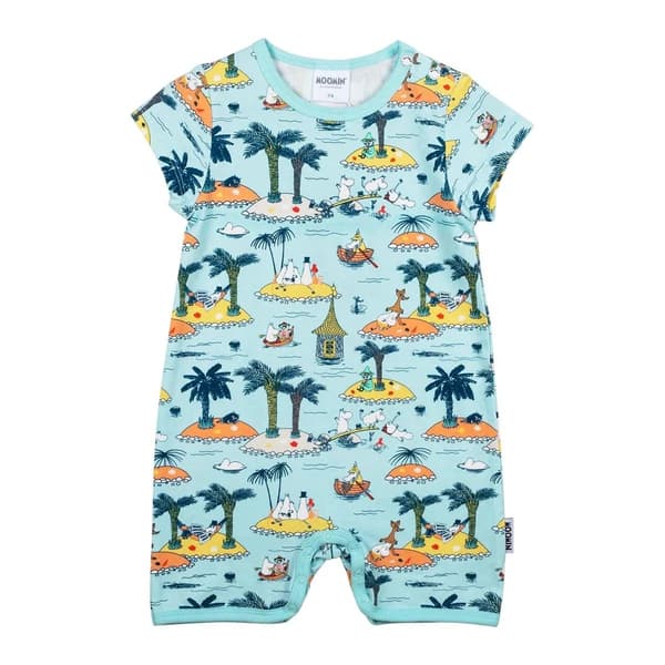 Mumin Semester-playsuit ljusblå LightBlue 68 cl