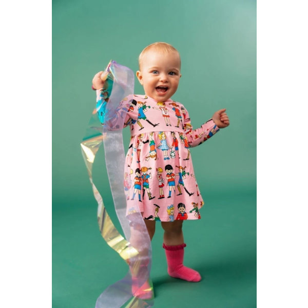 Pippi Langstrømpe - Pippi med venner - bodysuit pink Pink 56