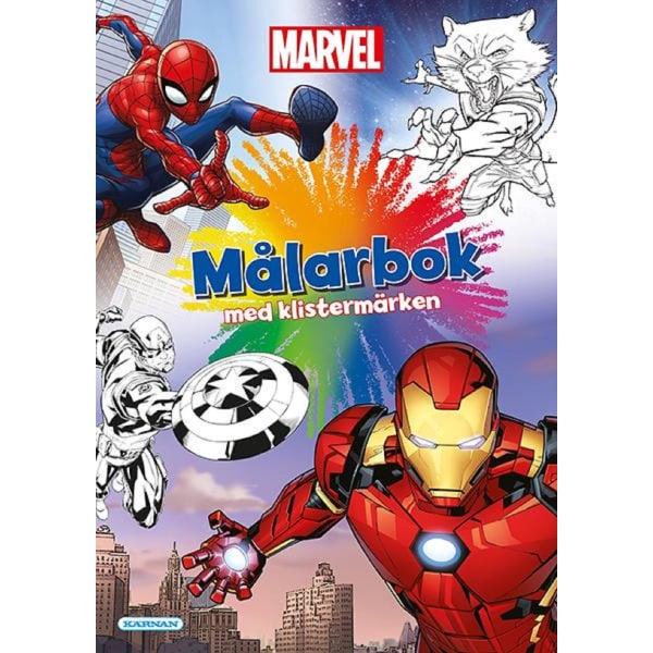 Marvel - målarbok med klistermärken multifärg