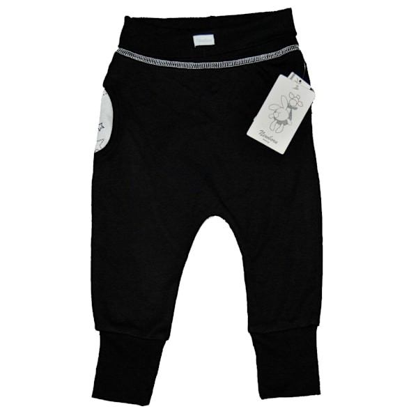 Vauvan housut mustat tähdillä Bamboo Black 56