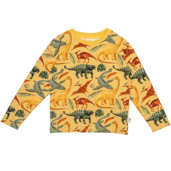 MA-IA FAMILY Saurus-tröja gul Yellow 98