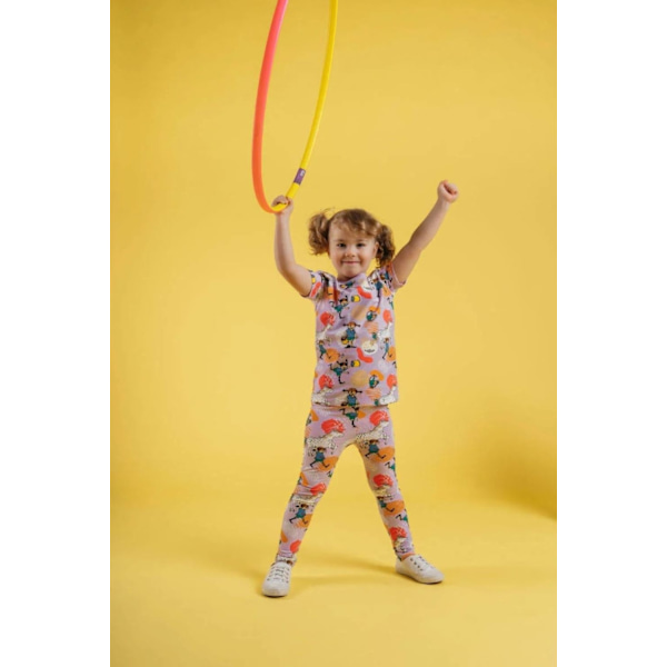 Pippi Langstrømpe Glad leggings lilla Purple 110