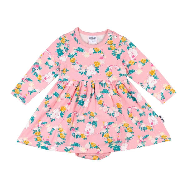 Mumin Hjärtevän-bodyklänning rosa LightPink 74