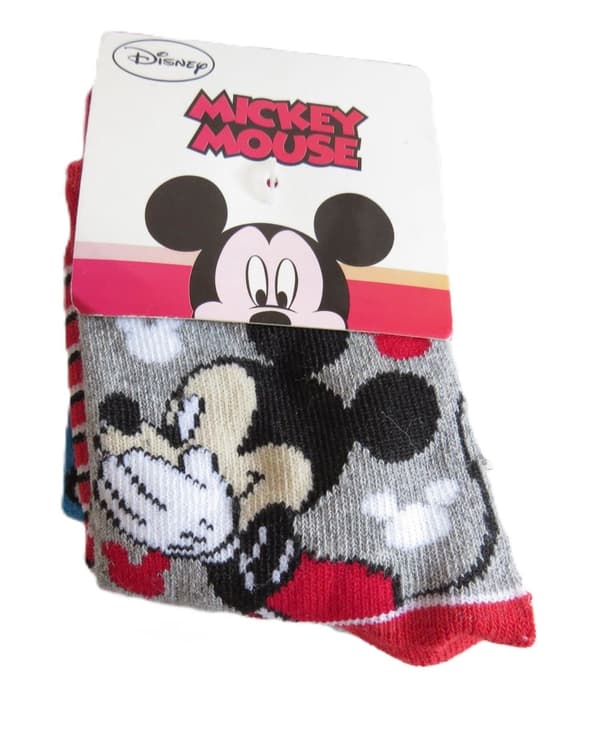 3-pak Mickey Mouse sokker 23/26 Multicolor