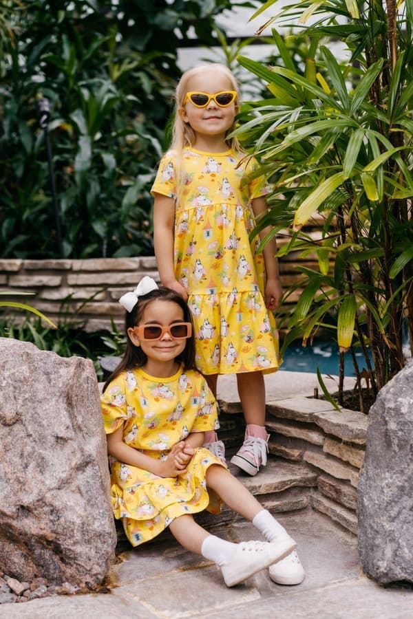 Moomin Beach kjole gul Yellow 128
