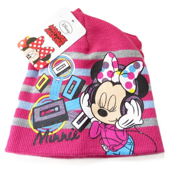Minnie Mouse hat + vanter 54 cm Cerise