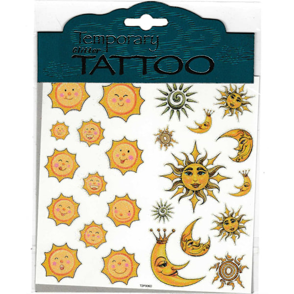 Glitter Tatuoinnit Auringot ja kuut
