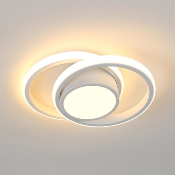 Modern rund LED-taklampa 32W - KIWAEZS - Varmvit - 27 * 22 * 6 CM